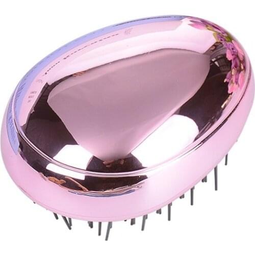Tangle Hair Brush Egg Round Shape Soft Hairbrush Detangling Hair Brush Hair Styling Hairdressing Comb Styling Tools golden color