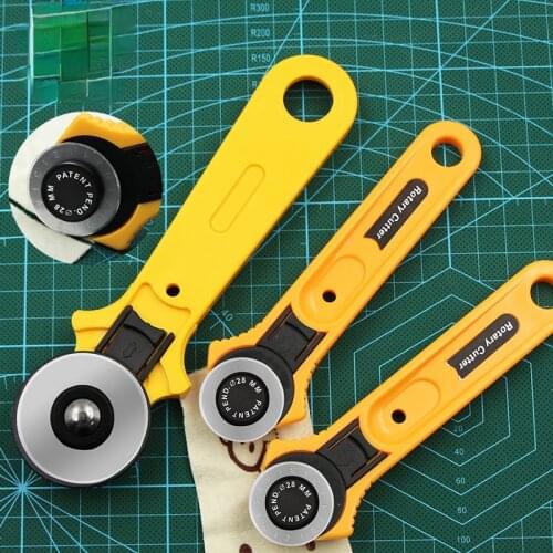 28/45mm Patchwork Roller Wheel Knife Cloth Cutting Knife Leather Paper Fabric Craft Fabrics Rotary Cutter DIY Sewing Accessorie