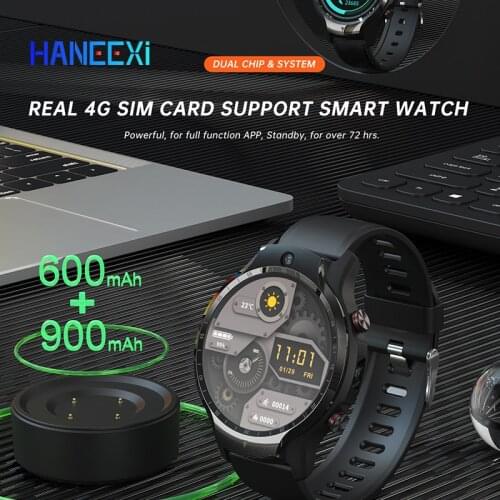 Best selling Men 4G Smart Watch Android IOS 1.6 inch GPS WIFI Man Smartwatch With SIM Card HD Camera 900Mah Battery Phone Watch
