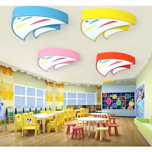 Modern Intelligence Childrens Eye Protection Lamp Indoor Lighting LED Ceiling Light 110V 220V Kindergarten Childrens Room