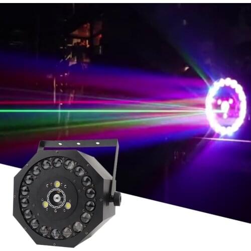18x3W RGB 3IN1 LED Strobe Laser Beam Effect 3in1 Projector Light Stage DJ Disco led Spot Light Wedding Party Bar Gobo Lights
