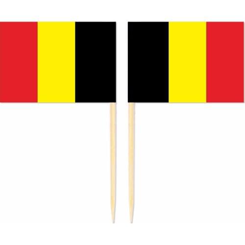Free Shipping Belgium Flag Toothpick Flag 3.5X2.5CM 300pcs/bag Belgium National Flag