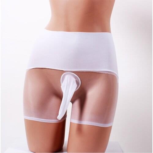 Mens Seamless Cool shaft Erect Boxer Women Underpanties Soft Tiny Lingerie Underwear