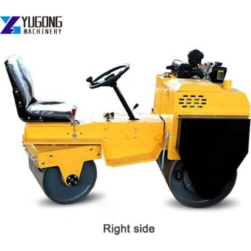 CE Hydraulic Drive 1000kg Road Roller Compactor Vibration Frequency 70HZ Exciting Force 50KN for On Sale