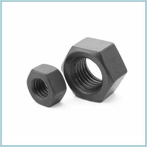 5PCS 8.8 class black GB6170 high hardness enhanced hexagon nut hexagon nut M10 M12 M14 M6