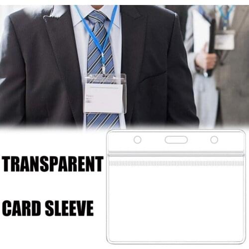 Waterproof Transparent Card Set PVC Card Waterproof Card Holder Transparent Card Bag Office Bag Holder Storage Accessories