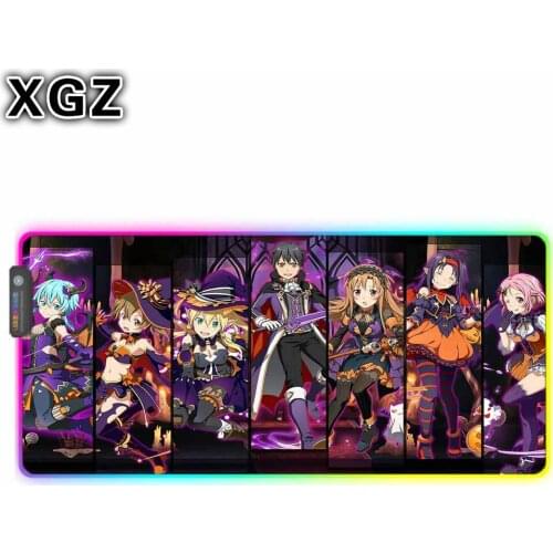 XGZ Animation Mouse Pad Knife God Field LED Backlight Color RGB Computer Notebook Office Accessories Anti-Slip Gaming Mouse Pad