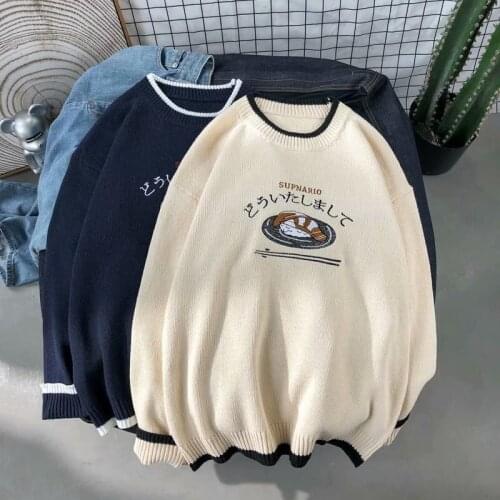 YGhan Harajuku Knitted Sweater Men Clothing Winter Pullover Men Sweaters Male Harajuku Clothes Hip Hop M-2XL 2021 New Arrivals