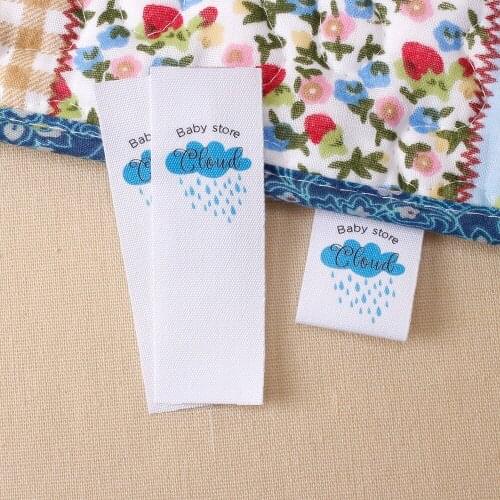 Custom Fabric Labels, 100% Cotton Colorfast, Washable, Uncut, for Handmade Items, Crafts and Gifts(MD2058)