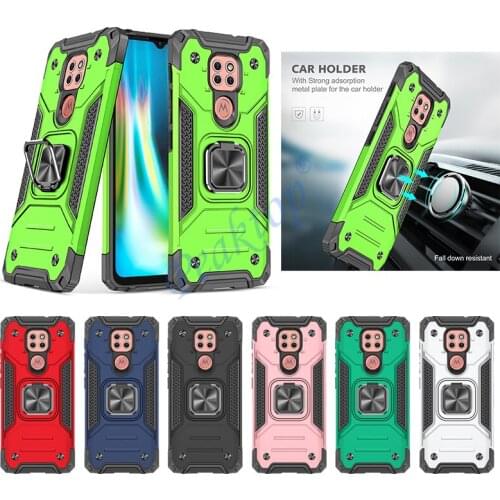 For Motorola Moto E7 Plus Armor Shockproof Case for Moto E7 Plus E 7 Drop Protective Defender Magnet Holder Case Cover