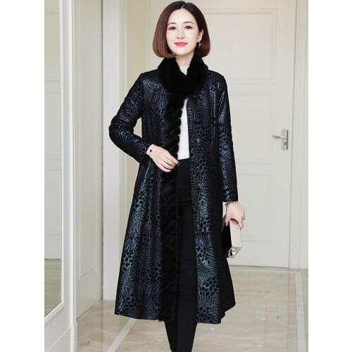 90% White Duck Down Womens Down Jackets Real Sheepskin Leather Coat Female Mink Fur Collar Woman Jacket Ropa Mujer Zjt2626