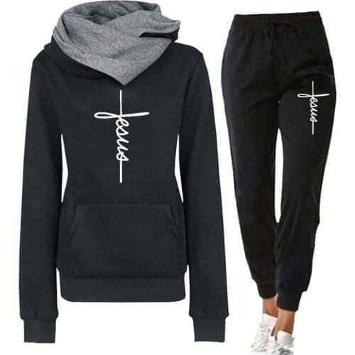 Two Pieces Women Set Pullover Hooded Hoodies and Full Length Pant Sets Female Tracksuit Jogger Casual Outfits Hoodie Pants Suits