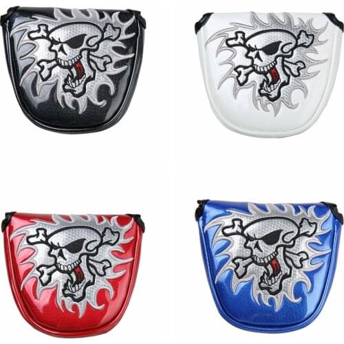 New 1PCS Golf Skull Mallet Putter Covers For Golf Putters Magnet For Cameron ODY 2-BALL