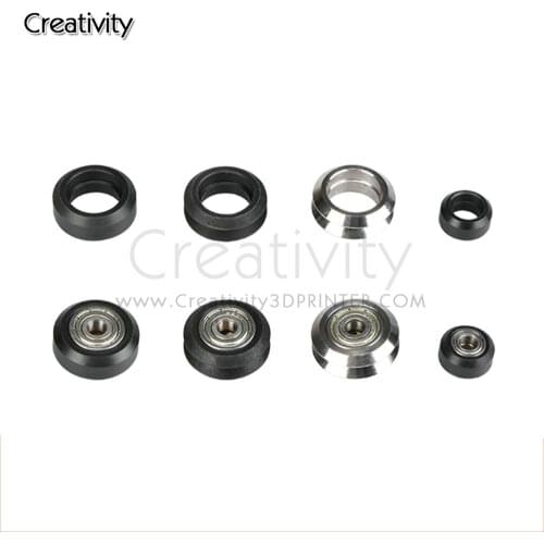 10Pcs CNC Openbuild Plastic Wheel POM MR105ZZ 625ZZ V-slot Bearing Bore 5mm Passive Round Gear Perlin Wheel Pulley 3D Print Part