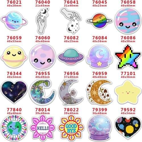 DIY Craft Supplies Sewing Accessories Cartoon Printed Planar Resins Mold 10 Pieces. MR20