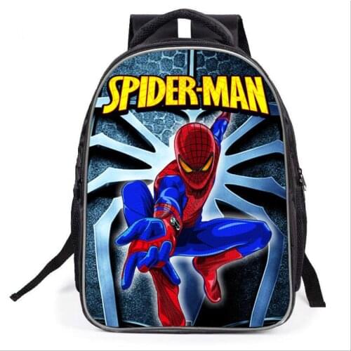 16 inch Disney bag leisure childrens schoolbag mochila baby superhero Spiderman schoolbag kindergarten schoolbag