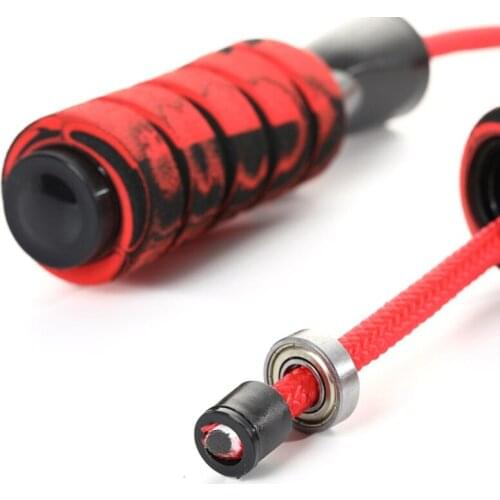2.8m Adjustable High Speed Skipping Rope Jump Rope Double Bearing Weight-bearing Cotton Rope Nylon Jump Rope 1