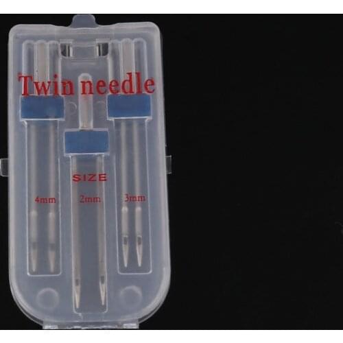 3pcs Boxed 2/3/4MM Double Needle For Household Multi-Functional Sewing Machine Accessories (One Set Of Three Specifications)