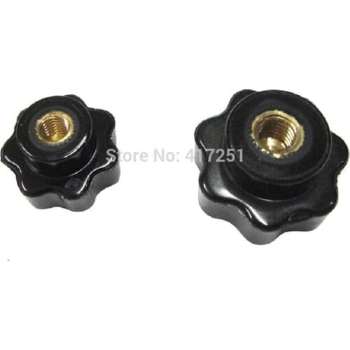 5 pieces M8 Female Thread Star Shaped Head Clamping Nuts Knob Fasteners