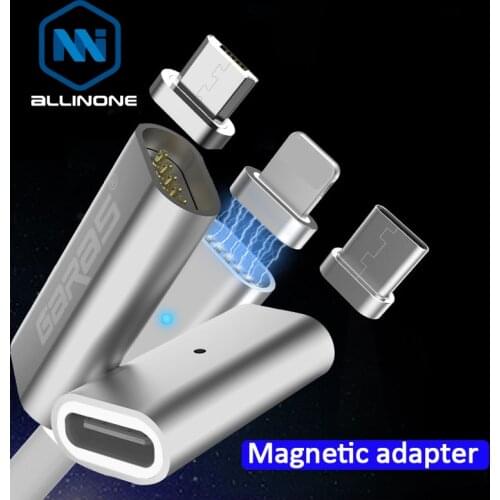 Garas Micro USB Magnetic Adapter Android Renewable USB TypeC Cable Fast Charging For Micro USB Mobile Phone Cable