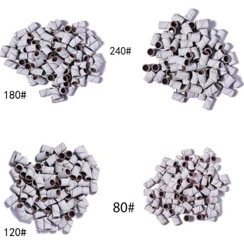 100Pcs/ Bag Nail Art Sanding Bands UV Gel Acrylic Polish Remover For Electric Nail Drill Machine Pedicure Tool 5pcs matel shaft