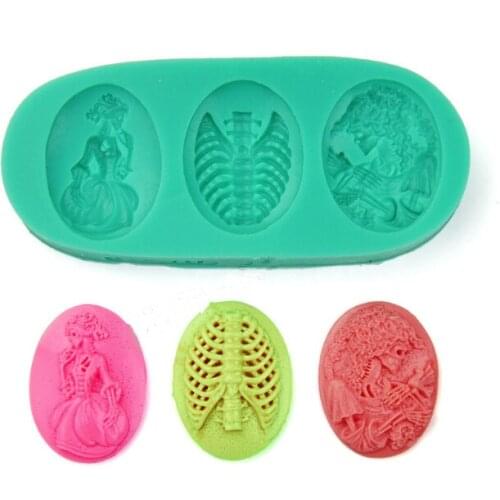 Free shipping skeleton shaped chocolate Modelling fondant silicon mold chocolate cake decoration silicone mold silicone mold
