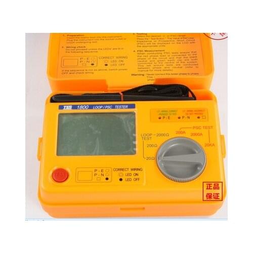 Digital TES-1800 LOOP / PSC Tester Meter Loop Brand New Made in Taiwan