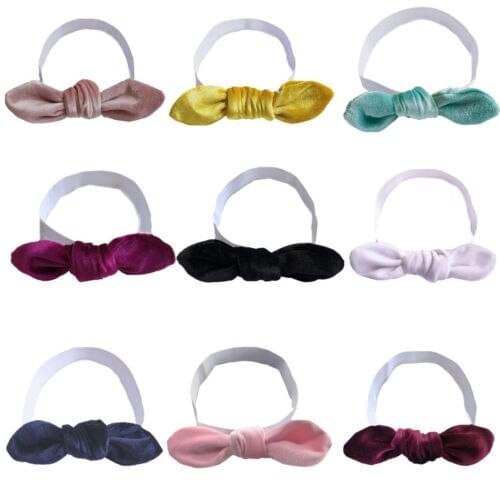 Citgeett Solid Kids Girl Baby Toddler Bow Headband Hair Band Accessories Headwear Head Wrap