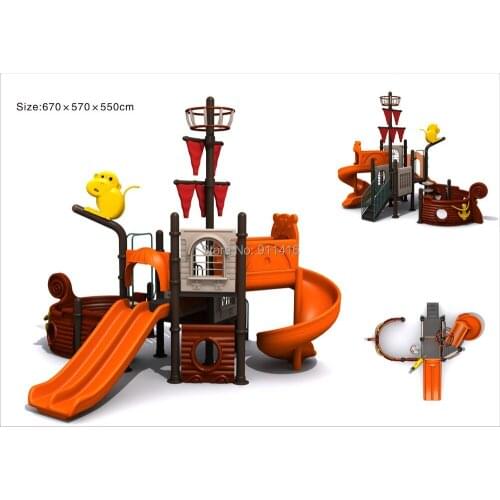 Children pirate ship outdoor playground CIT-PS118