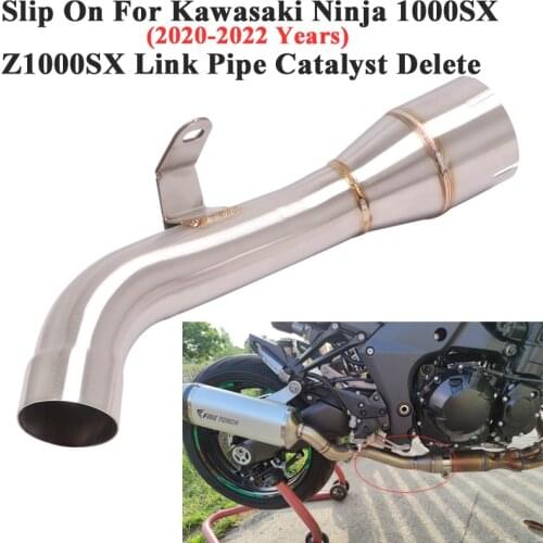 For Kawasaki Ninja 1000SX Z1000SX 2020 2021 Motorcycle Exhaust Escape Eliminator Enhanced Tube Modify Link Pipe Catalyst Delete