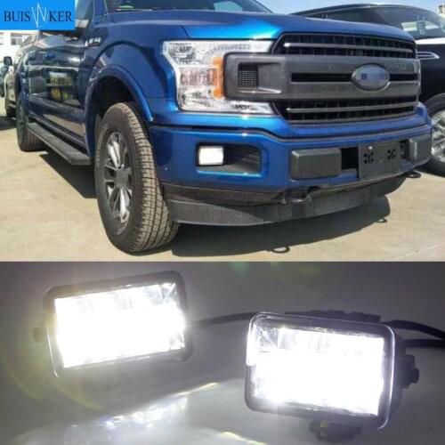 1Set DRL LED Daytime Running Lights LED Fog Lights High Low Beam Light Fog Lamp For Ford F150 2015 2016 2017 2018 2019