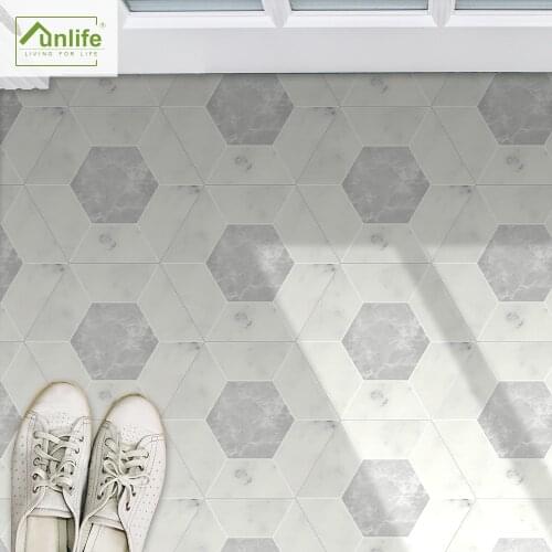 Funlife® Hexagon Anti-Slip Sticker Kitchen Backsplash Waterproof Peel Stick Decorative Living Room Self-Adhesive Floor Sticker