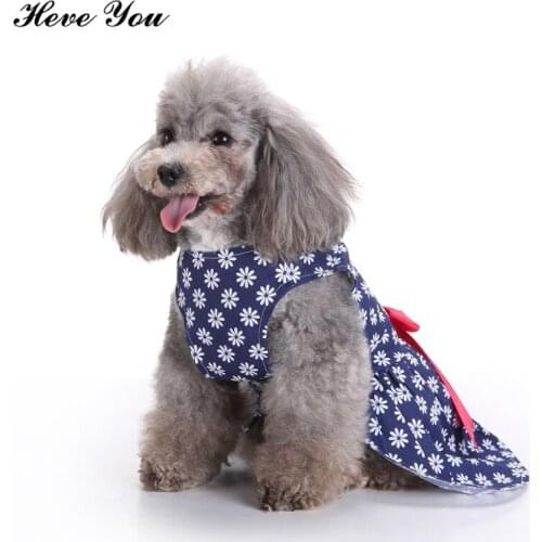 Heve You Princess Party Wedding Dresses for Puppy small Dog Spring/Summer Bowknot Dog Dress Apparel Pet Dog Skirt Cat Cute Skirt