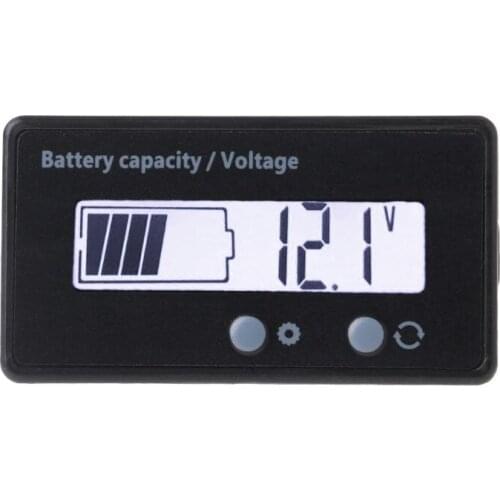 12V/24V/36V/48V 12V/24V/36V/48V LCD Acid Lead Lithium Battery Capacity Indicator Voltmeter Voltage Electric Motorcycle Scooter