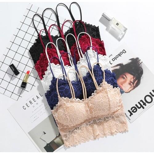 New Lace Girls Bra Beauty Back Tube Top Sling Massage Chest Pad Vest teen sexy training bra teenage girls clothing 14 18 years