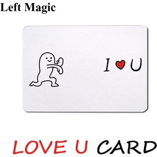 LOVE U Card by Hyde Card Magic Tricks Close Up Street Magie Mentalism Illusion Gimmick Props Card for Magician trucos de magia