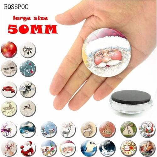 Santa Fridge Magnet Kids Christmas Gift Xmas Series Cute Cartoon Pattern Magnetic Sticker for Refrigerator Home Decoration