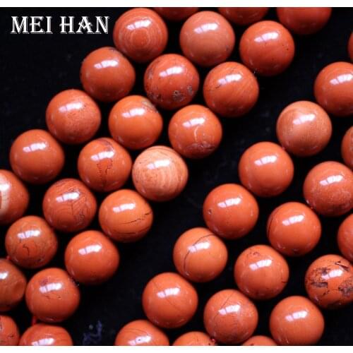 Meihan Free shipping 6mm,8mm,10mm,12mm Natural red jasper round loose beads for Bracelet necklace DIY making