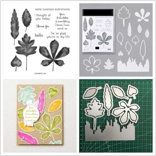Leaves Metal Cutting Dies and Stamps for DIY Scrapbooking Photo Album Decorative Embossing DIY Paper Cards Cut Die 2021