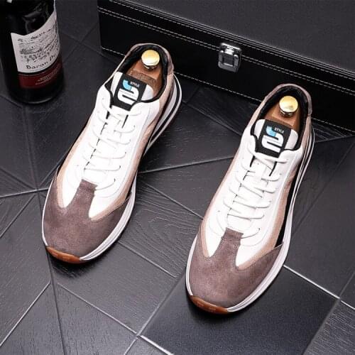 New Trend Designer Men White Thick Bottom Causal Flat Platform Prom Shoes Moccasins Rock Loafers Boy Web Celebrity Sneakers