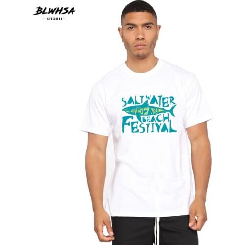 BLWHSA New Shark Printing T Shirt Men Fashion Cotton Summer Short Sleeve Funny T-shirt Design Shark Printed Plus Size Tees