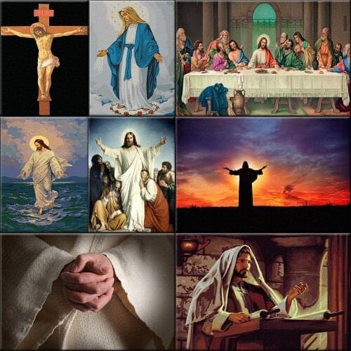 Jesus DIY Painting By Numbers For Adult Last Supper Drawing On Canvas Handmade Portrait Art Pictures By Number Kits Home Decor