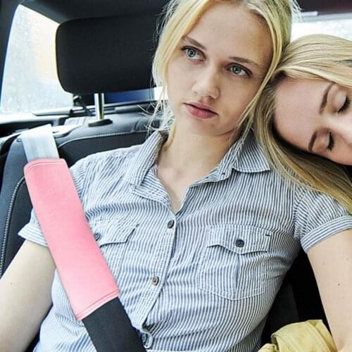 2PCS/Set Seat Belt Shoulder Pad Soft Plush Backpack Straps Cover Breathable Protection Auto Interior Accessories For Adults 2021