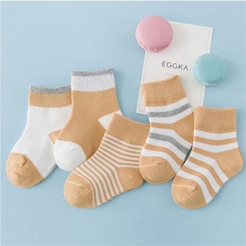 2018 New Arrival 5pairs Boys Girls Socks For Kids Children Toddler Casual Elastic Cotton Socks
