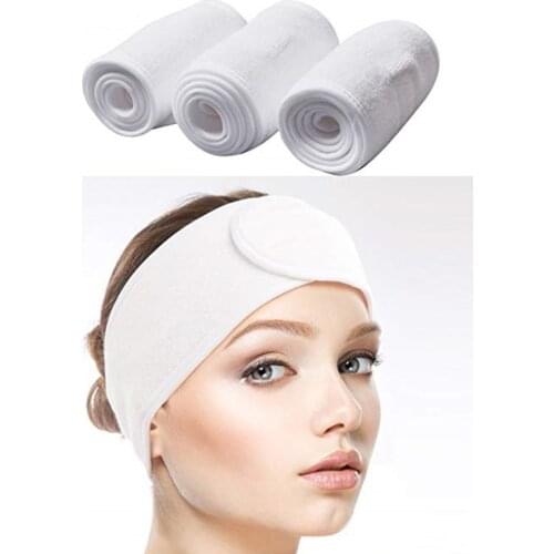 Yoga Solid Fashion Women Headband With Fastener Wash Face Adjustable Sport Spa Make Up Wide Side Wrap #734