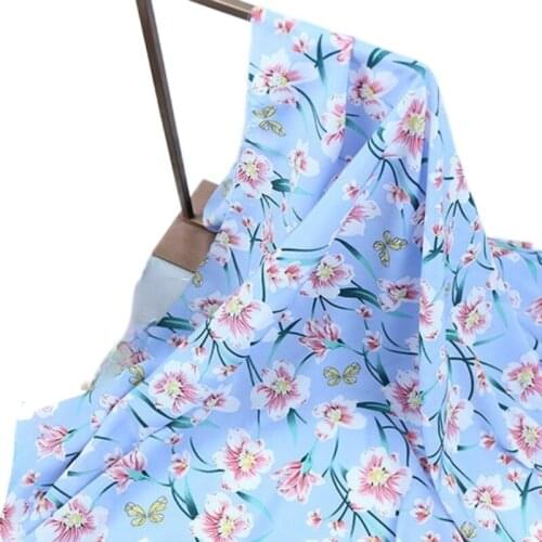 Width 59" Opaque Animal Print Crepe-de-chine Printed Chiffon Fabric Dress Skirt Fashion Clothing Material By the Half Yard