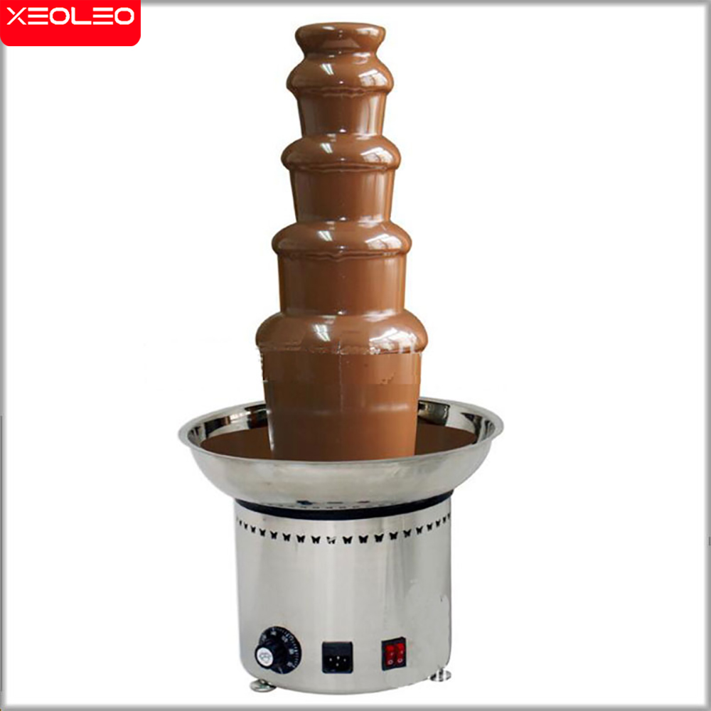 XEOLEO Chocolate fountain5 layers Electric Chocolate bar Chocolate waterfall machine Automatic Melting Tower for Party/wedding