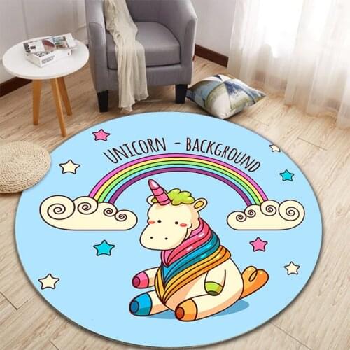 Modern Baby Crawl Rug Cartoon Series 3D Printed Round Carpet Kids Room Play Area Rugs Child Bedroom Decor Carpets Christmas gift
