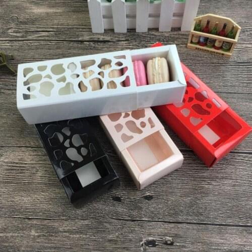 Wedding Gift Hollow Box With Film, Cake Biscuit Box Macaron Box With PVC Window LX1545