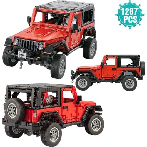 High-tech Famous Super Off-road Car Building Blocks Speed Jeep Static Simulation Model Bricks Toys Birthday Gift For Children